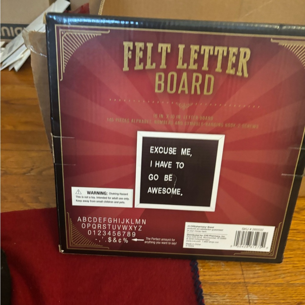 Red Felt Letter Board